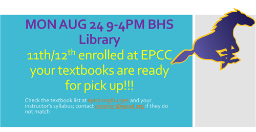 EPCC Textbook Distribution for Juniors & Seniors 